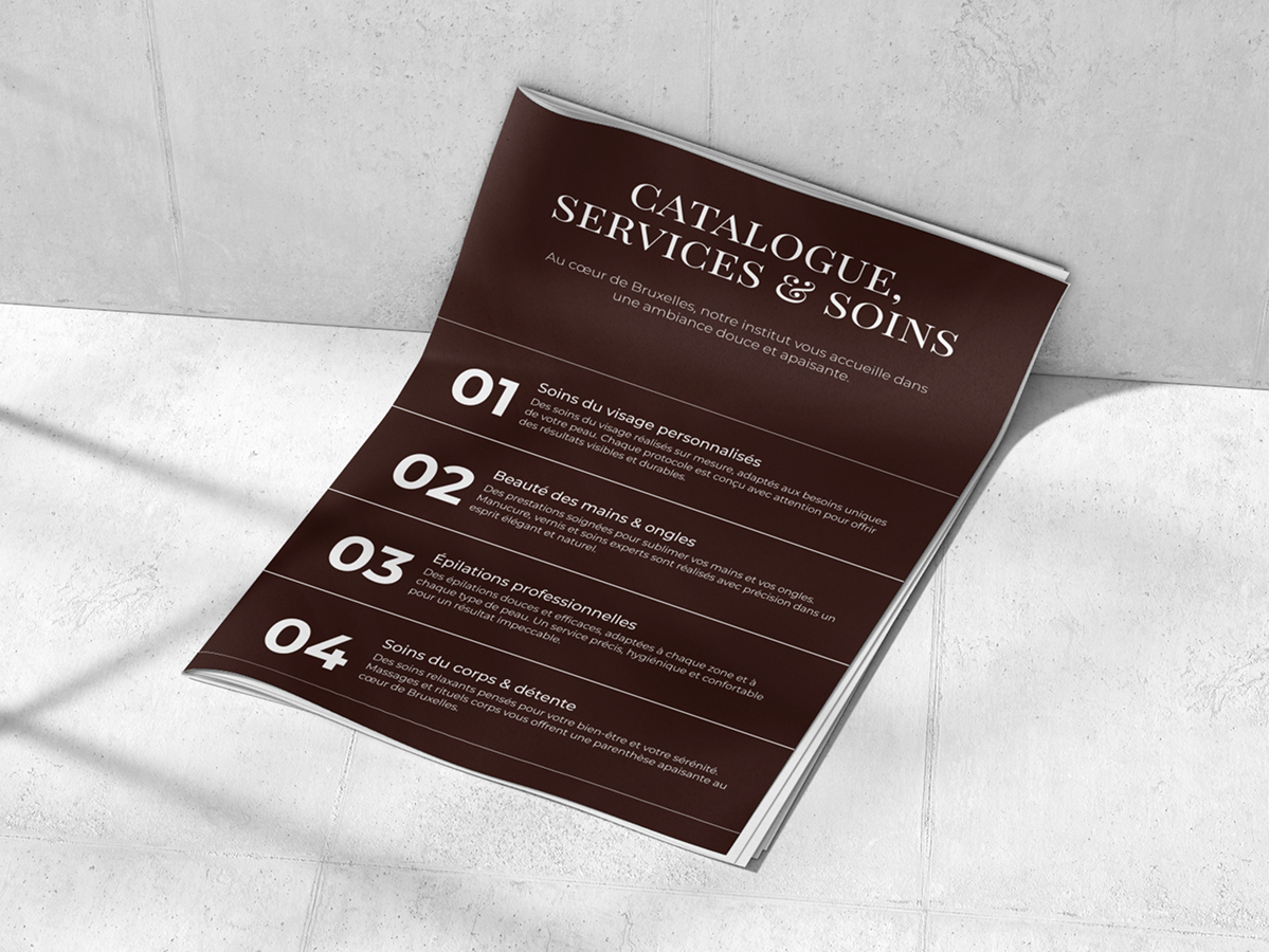 Menu ou liste de services mise en page